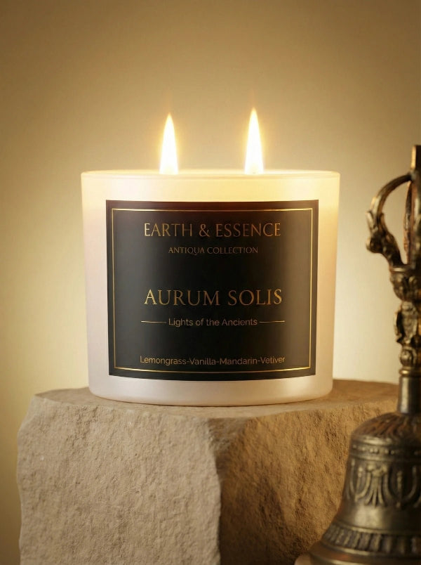 Aurum Solis: Light of the Ancients - Scented Candles by Earth & Essence