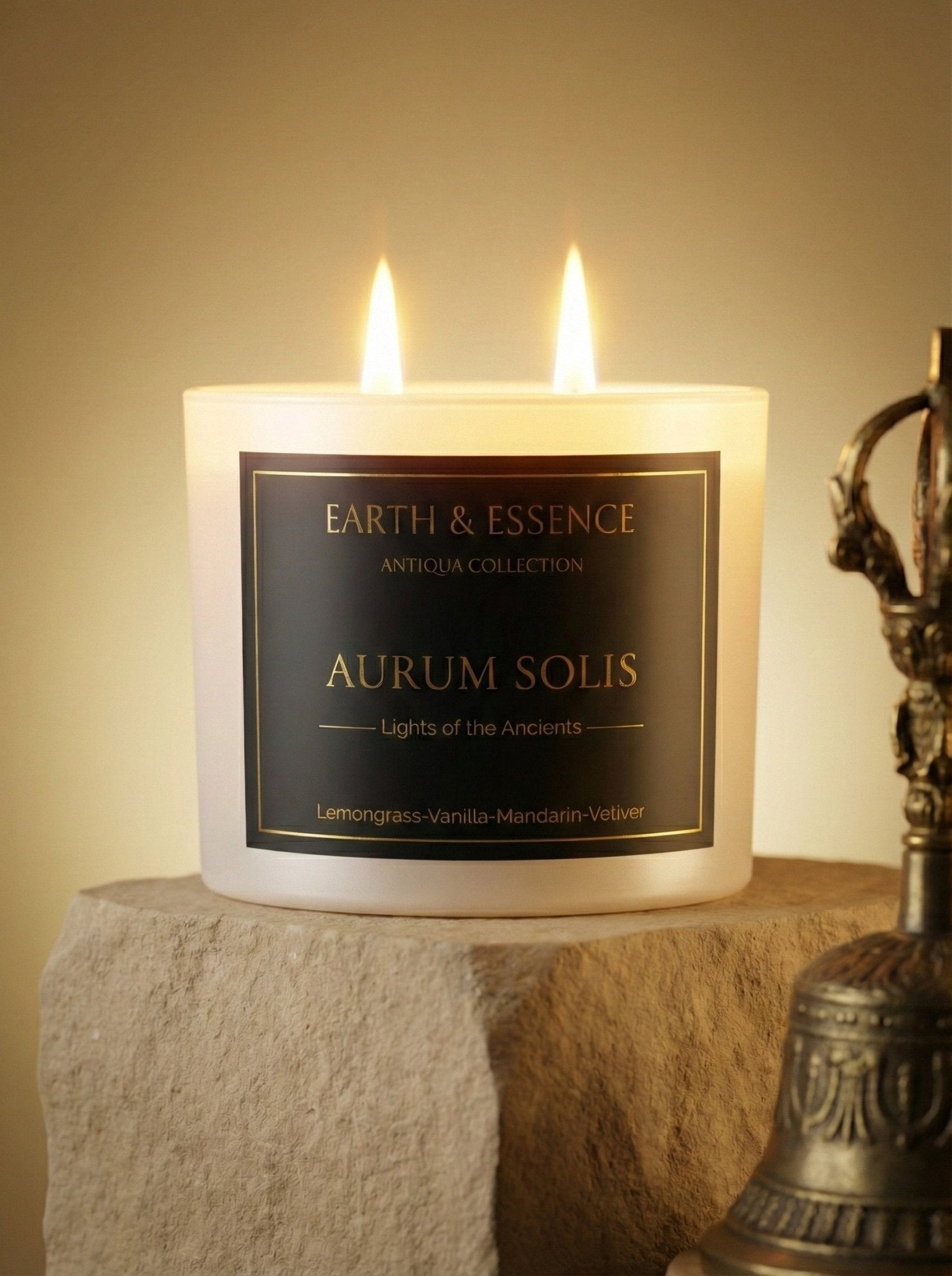 Aurum Solis: Light of the Ancients - Scented Candles by Earth & Essence