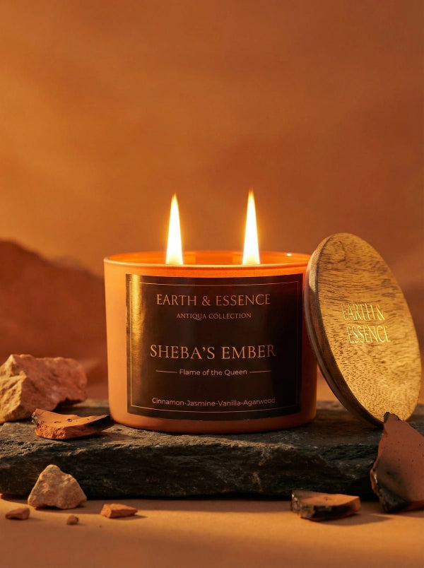 Sheba’s Ember: Flame of the Queen - Scented Candles by Earth & Essence